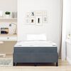 vidaXL Σκελετός Κρεβατιού Σκούρο γκρι και Λευκό 120 x 190 cm Βελούδο
