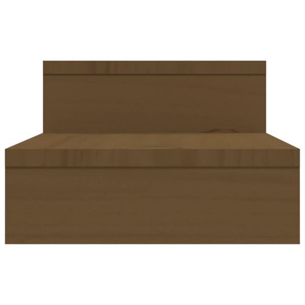 vidaXL Βάση Οθόνης Καφέ Μελί (52-101)x22x14 εκ. από Μασίφ Ξύλο Πεύκου