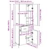 vidaXL Highboard Artisan Oak 69,5 x 34 x 180 &epsilon;&kappa;. &Epsilon;&pi;&epsilon;&xi;&epsilon;&rho;&gamma;&alpha;&sigma;&mu;έ&nu;&omicron; &xi;ύ&lambda;&omicron;