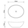 vidaXL Νιπτήρας Ασημί 40 x 33 x 13,5 εκ. Κεραμικός