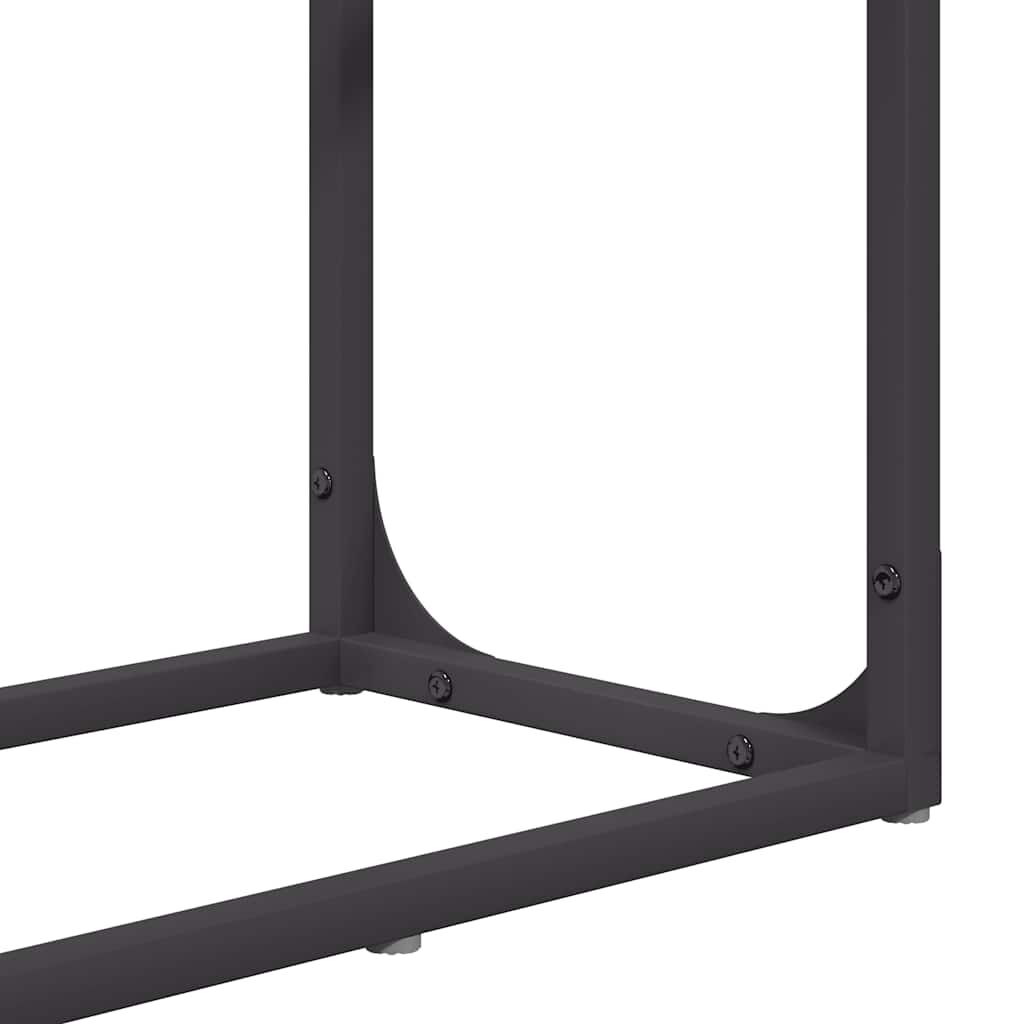 vidaXL Ράφι για καυσόξυλα Μαύρο 60x25x100 εκ. Ατσάλι ψυχρής έλασης