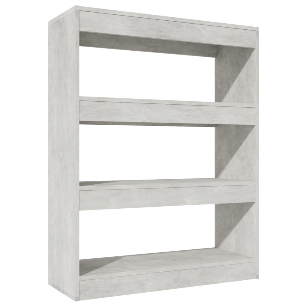 vidaXL Βιβλιοθήκη/Διαχωρ. Χώρου Γκρι Σκυρ. 80x30x103 εκ. Επεξεργ. Ξύλο