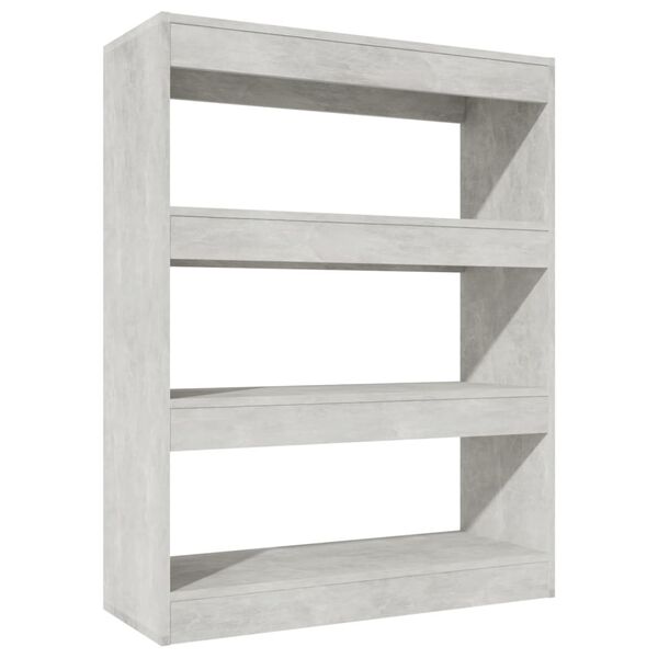 vidaXL Βιβλιοθήκη/Διαχωρ. Χώρου Γκρι Σκυρ. 80x30x103 εκ. Επεξεργ. Ξύλο