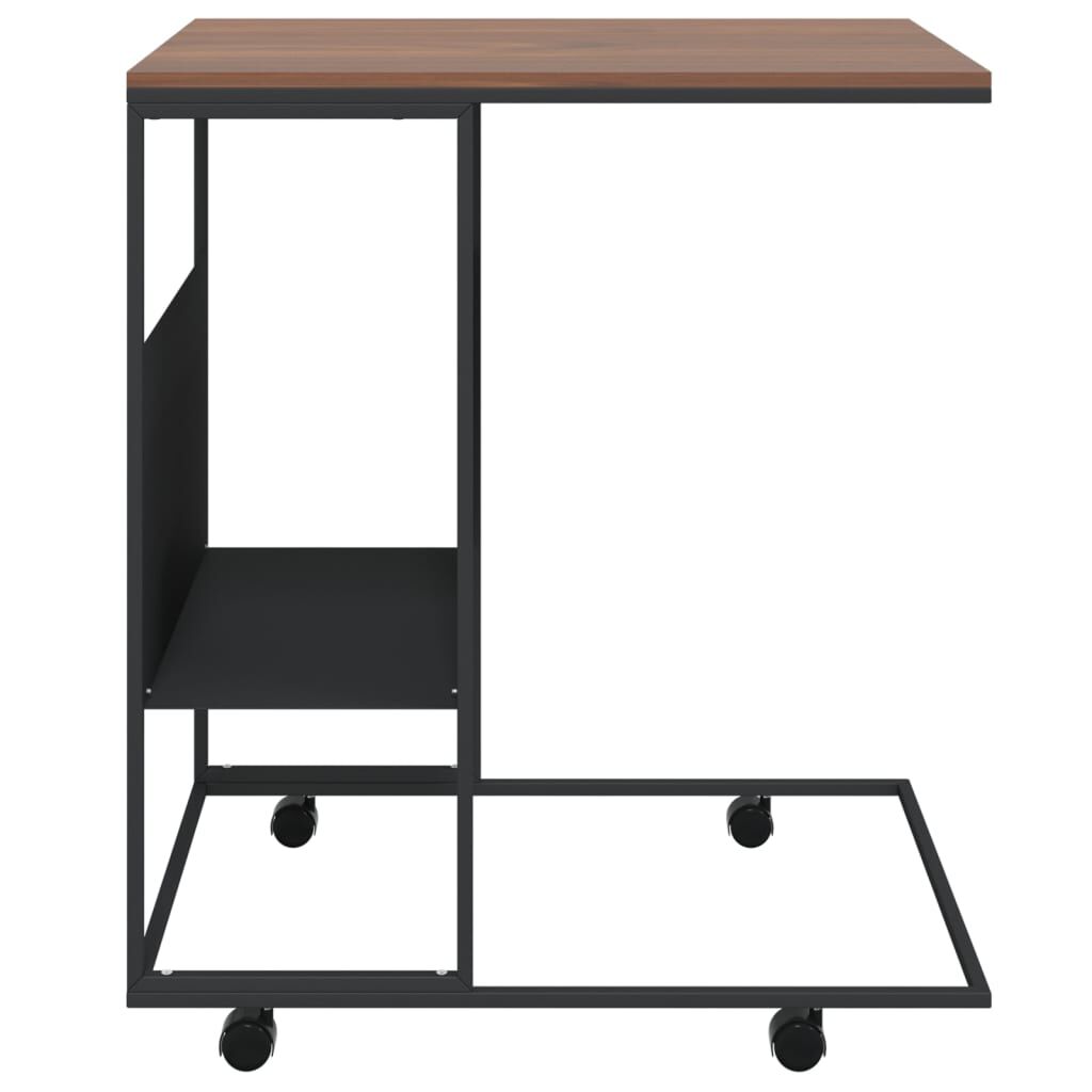 vidaXL Βοηθητικό Τραπέζι με Ρόδες Μαύρο 55 x 36 x 63,5 εκ. Επεξ. Ξύλο