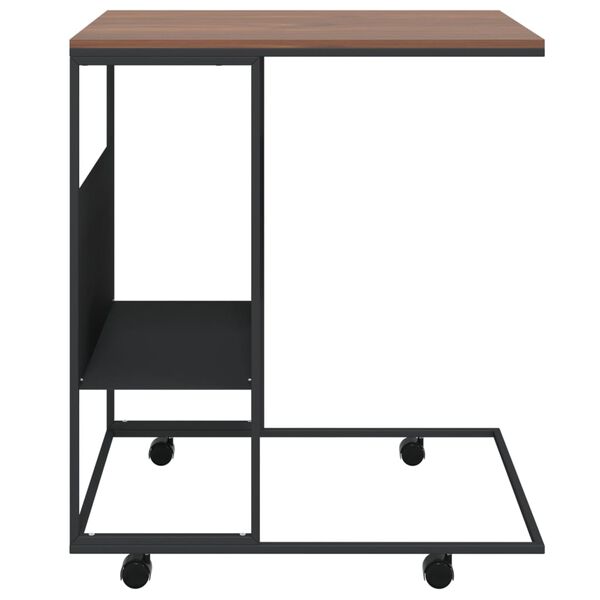 vidaXL Βοηθητικό Τραπέζι με Ρόδες Μαύρο 55 x 36 x 63,5 εκ. Επεξ. Ξύλο