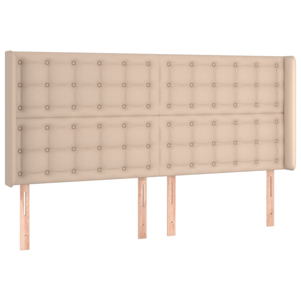 vidaXL Κεφαλάρι Κρεβατιού LED Καπουτσίνο 183x16x118/128 εκ