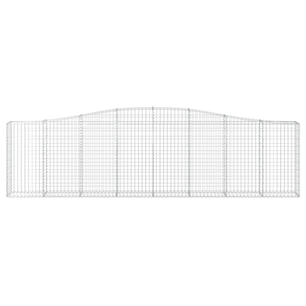 vidaXL Συρματοκιβώτια Τοξωτά 4 τεμ. 400x30x100/120 εκ. Γαλβαν. Ατσάλι