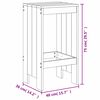 vidaXL Σκαμπό Μπαρ 2 τεμ. Μελί 40x36x75 εκ. από Μασίφ Ξύλο Πεύκου