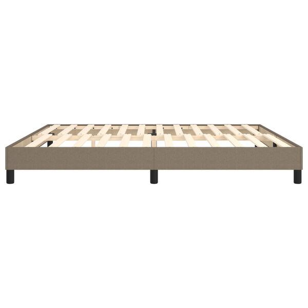 vidaXL Σκελετός Κρεβατιού Χωρίς Στρώμα Taupe 200x200 εκ.Υφασμάτινο