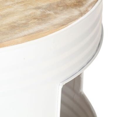 vidaXL Τραπέζι Σαλονιού Λευκό 68 x 68 x 36 εκ. από Μασίφ Ξύλο Μάνγκο