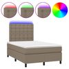vidaXL &Kappa;&rho;&epsilon;&beta;ά&tau;&iota; Boxspring &mu;&epsilon; &Sigma;&tau;&rho;ώ&mu;&alpha; & LED Taupe 120x190 &epsilon;&kappa;. &Upsilon;&phi;&alpha;&sigma;&mu;ά&tau;&iota;&nu;&omicron;