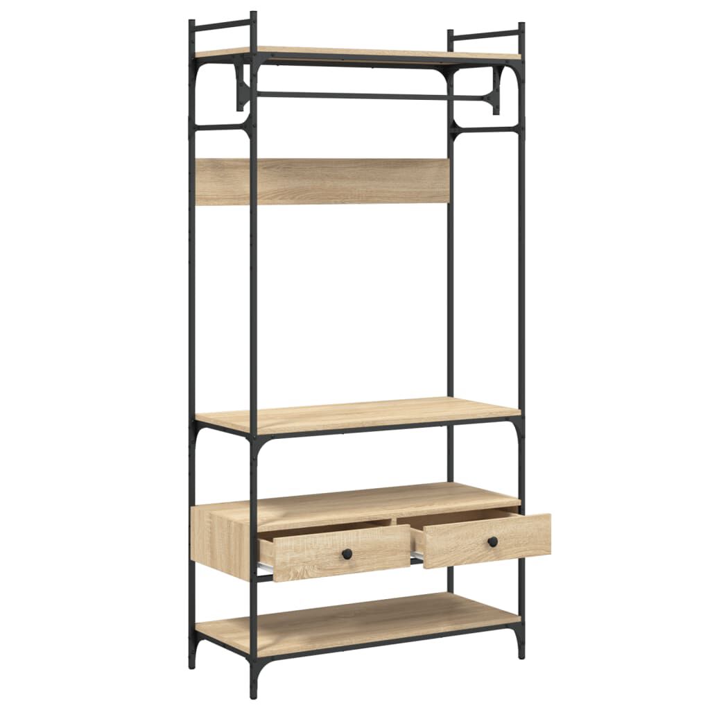 vidaXL Ντουλάπα με Συρτάρια Sonoma Δρυς 89x39x184,5 εκ. Επεξ. Ξύλο