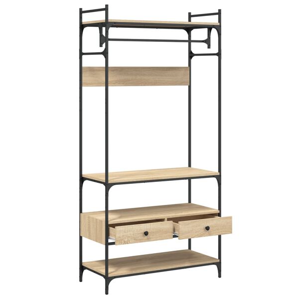 vidaXL Ντουλάπα με Συρτάρια Sonoma Δρυς 89x39x184,5 εκ. Επεξ. Ξύλο