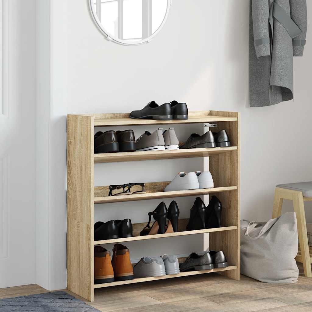 Ράφι παπουτσιών vidaXL Sonoma Oak 80x25x81 cm Κατασκευασμένο ξύλο