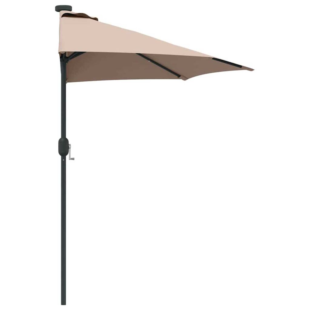 vidaXL Ομπρέλα Κήπου Taupe 294 x 150 x 224 εκ ύφασμα