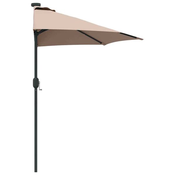 vidaXL Ομπρέλα Κήπου Taupe 294 x 150 x 224 εκ ύφασμα