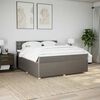 vidaXL &Kappa;&rho;&epsilon;&beta;ά&tau;&iota; Boxspring &mu;&epsilon; &Sigma;&tau;&rho;ώ&mu;&alpha; Taupe 180x200 &epsilon;&kappa;. &Upsilon;&phi;&alpha;&sigma;&mu;ά&tau;&iota;&nu;&omicron;