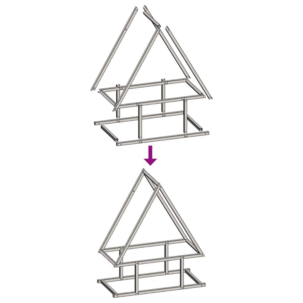 vidaXL Ράφι για καυσόξυλα Λευκό 50x25x60 εκ. Ατσάλι ψυχρής έλασης