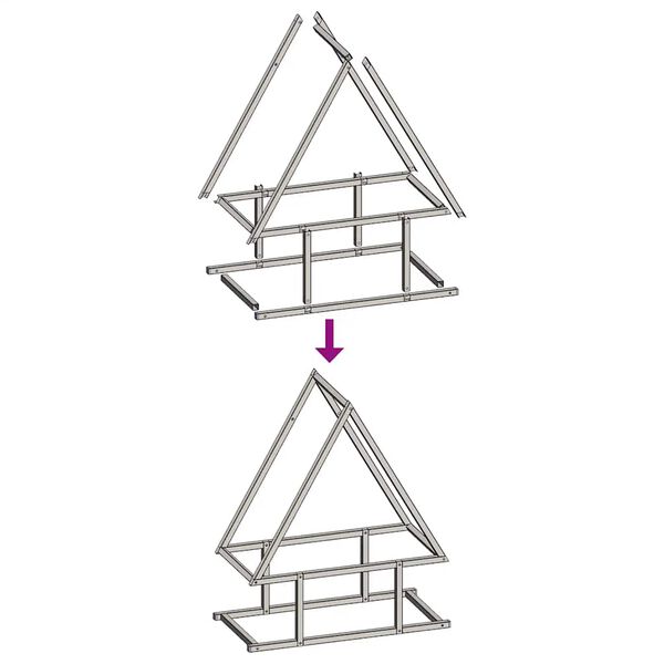 vidaXL Ράφι για καυσόξυλα Λευκό 50x25x60 εκ. Ατσάλι ψυχρής έλασης