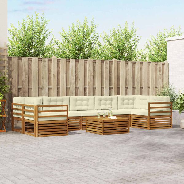 vidaXL &Sigma;&epsilon;&iota;&rho;ά &Kappa;&alpha;&nu;&alpha;&pi;έ &Epsilon;&xi;&omega;&tau;&epsilon;&rho;&iota;&kappa;&omicron;ύ &mu;&epsilon; &mu;&alpha;&xi;&iota;&lambda;ά&rho;&iota; 8 pcs &Phi;&upsilon;&sigma;&iota;&kappa;ό &kappa;&alpha;&iota; &Kappa;&rho;έ&mu;&alpha;