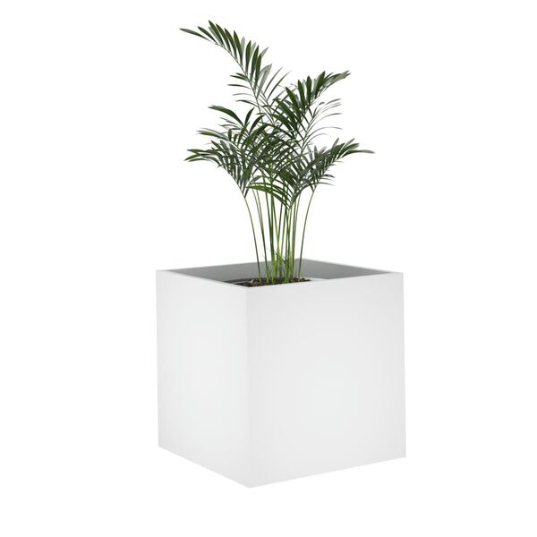 vidaXL Ζαρντινιέρα Λευκή 40 x 40 x 40 εκ. από Επεξεργασμένο Ξύλο