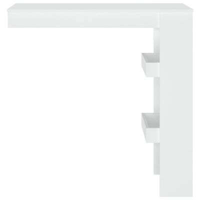 vidaXL Τραπέζι Μπαρ Τοίχου Λευκό 102x45x103,5 εκ. Επεξεργασμένο Ξύλο