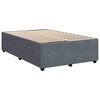vidaXL Κρεβάτι Boxspring με Στρώμα Σκούρο Γκρι 120x190 εκ. Βελούδινο