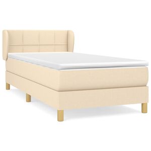 vidaXL &Kappa;&rho;&epsilon;&beta;ά&tau;&iota; Boxspring &mu;&epsilon; &Sigma;&tau;&rho;ώ&mu;&alpha; &Kappa;&rho;&epsilon;&mu; 90x190 &epsilon;&kappa;.&Upsilon;&phi;&alpha;&sigma;&mu;ά&tau;&iota;&nu;&omicron;
