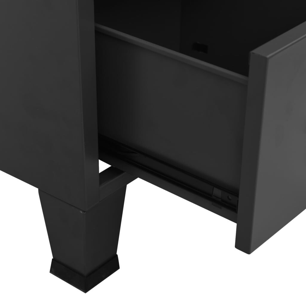 vidaXL Αρχειοθήκη Βιομηχανικού Στιλ Ανθρακί 70 x 40 x 115 εκ. Ατσάλινη