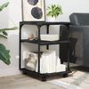 vidaXL Βάση Εκτυπωτή 3 Επιπέδων Μαύρη 43x48x64 εκ. Επεξεργασμένο Ξύλο