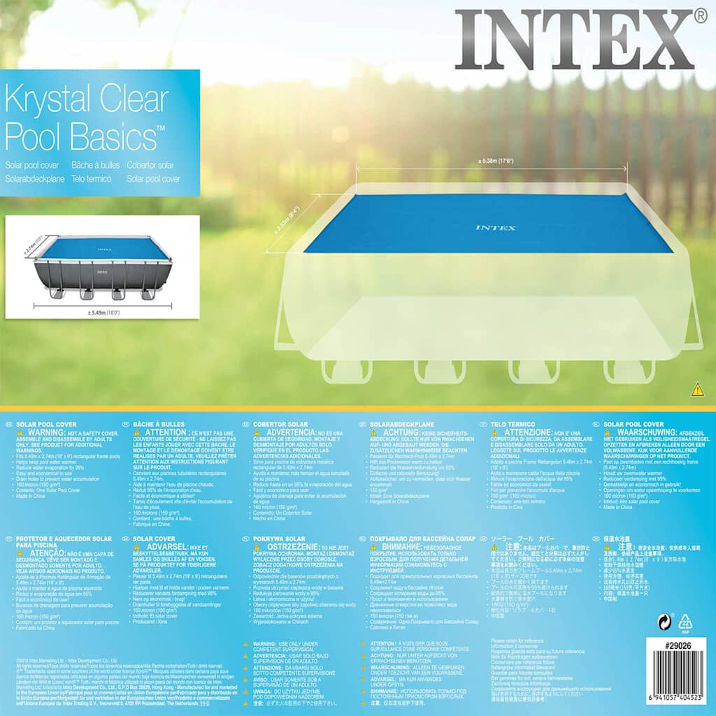 Intex Κάλυμμα Πισίνας Ορθογώνιο 549 x 274 εκ. 29026