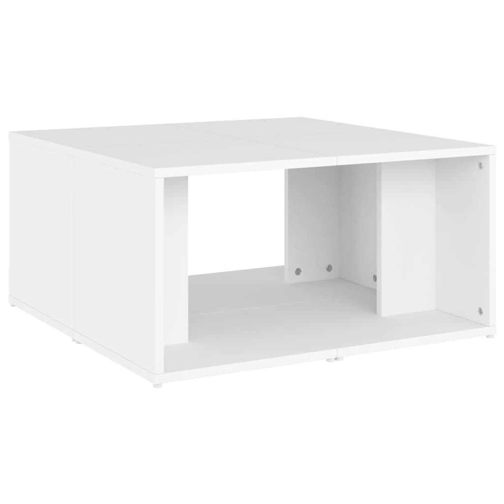 vidaXL Τραπεζάκια Σαλονιού 4 τεμ. Λευκά 33 x 33 x 33 εκ. Επεξ. Ξύλο