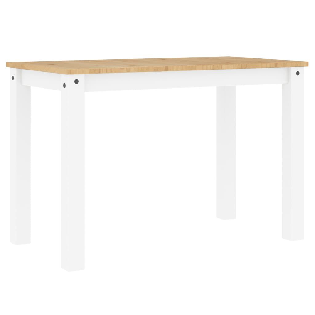 vidaXL Τραπεζαρία Panama Λευκό 117 x 60 x 75 εκ. από Μασίφ Ξύλο Πεύκου