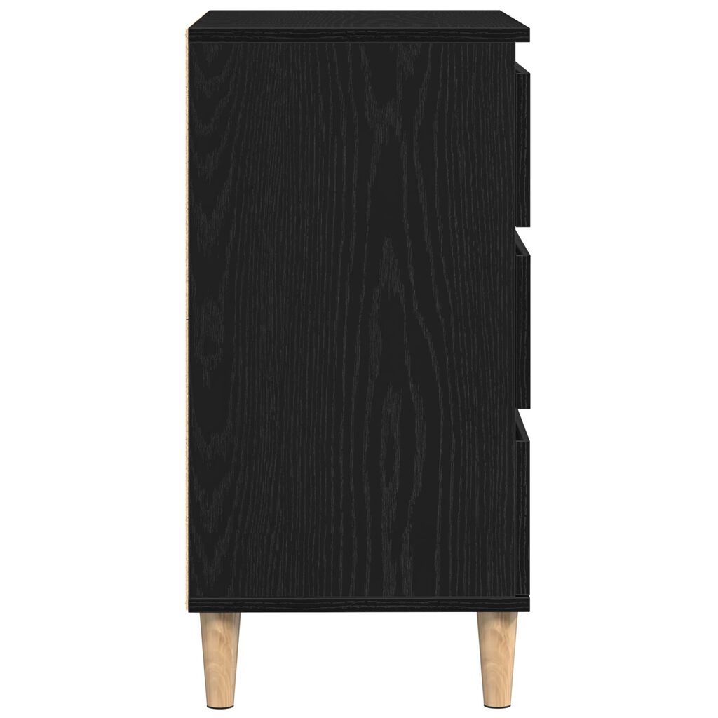 vidaXL Μπουφές Μαύρο Δρυς 60x35x70 εκ Επεξεργασμένο Ξύλο