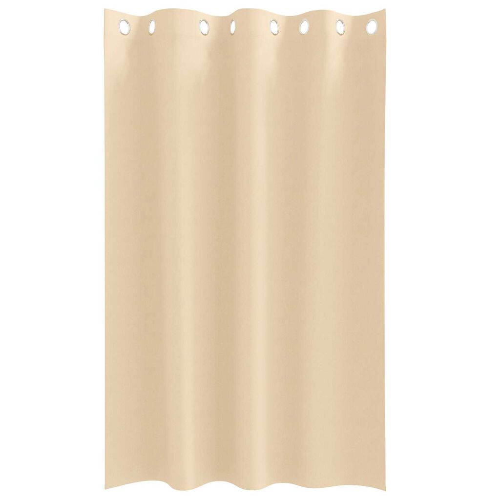 vidaXL Κουρτίνες με κουρτίνες 2 pcs Κρεμ 175 x 140 εκ. Πολυεστέρας