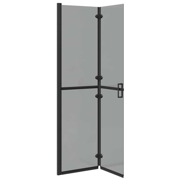 vidaXL Τοίχος ντους Walk-in Μαύρο και σκούρο διαφανές 100 x 190 cm