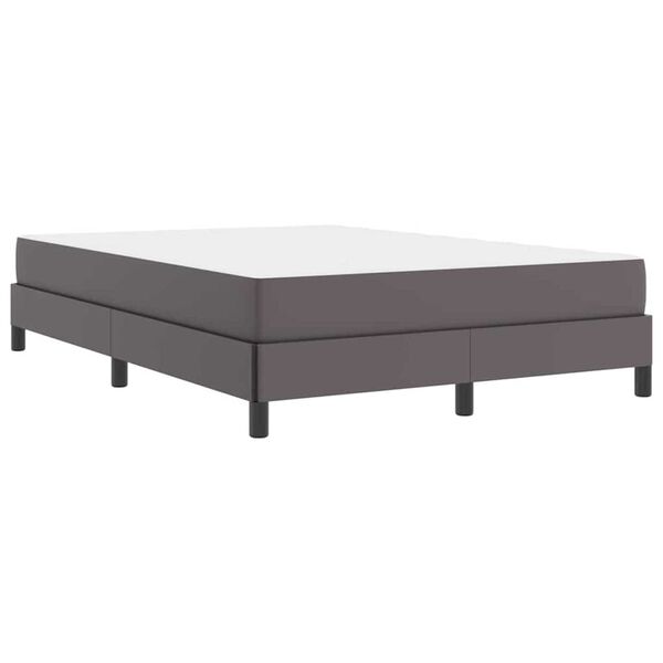 vidaXL Κρεβάτι Άλλο Γκρι 140 x 190 cm Τεχνητό δέρμα