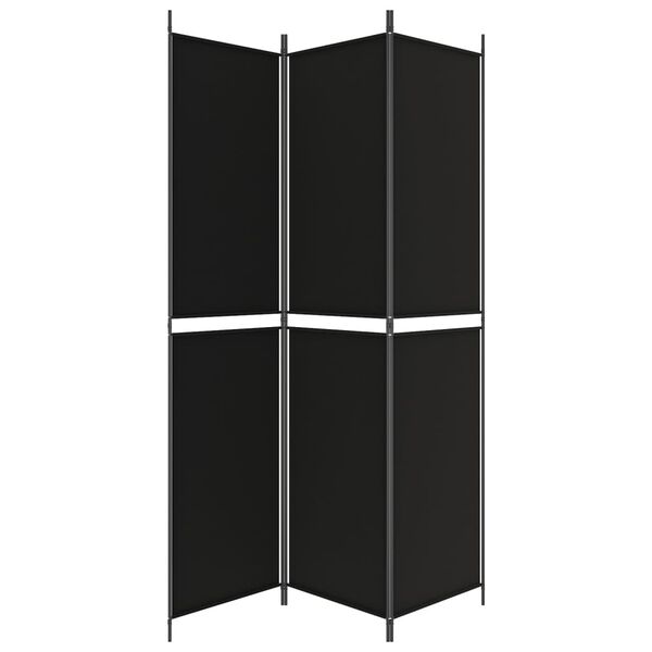 vidaXL Διαχωριστικό Δωματίου με 3 Πάνελ Μαύρο 150x220 εκ. από Ύφασμα