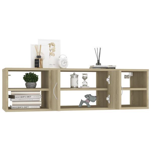 vidaXL Ράφι Τοίχου Sonoma Δρυς 102 x 30 x 29 εκ. Επεξ. Ξύλο