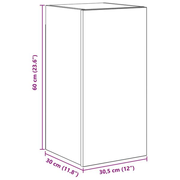 vidaXL Σετ επίπλου τηλεόρασης 8 pcs Μαύρη Δρυς 80 x 30 x 30.5 εκ