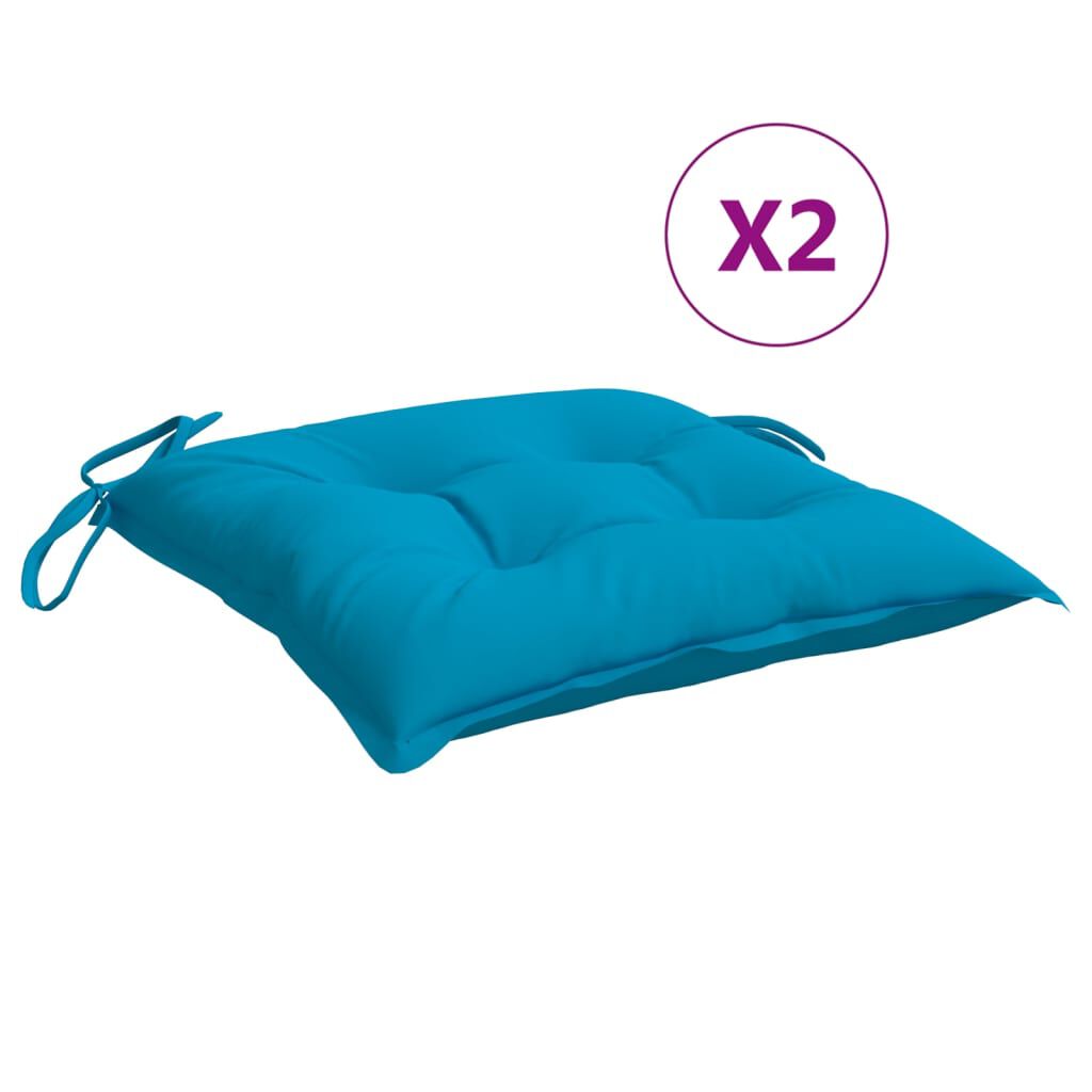 vidaXL Μαξιλάρια Παλέτας 2 τεμ. Αν. Μπλε 50 x 50 x 7 εκ. Υφασμάτινα