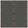 vidaXL Τραπέζι Κήπου με Γυάλινη Επιφάνεια Καφέ 90x90x75 εκ Συνθ. Ρατάν