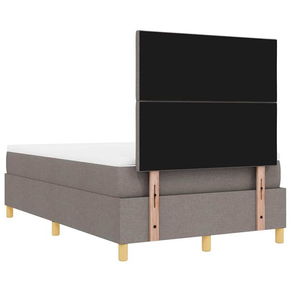 vidaXL Κρεβάτι με ελατήρια με στρώμα Taupe 120 x 190 cm ύφασμα