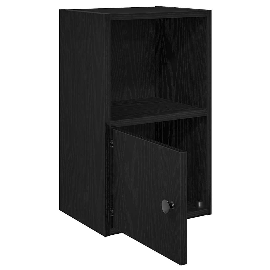 vidaXL Βιβλιοθήκη Μαύρη Δρυς 31x24x52 cm Κατασκευασμένο ξύλο
