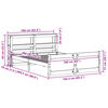 vidaXL Πλαίσιο Κρεβατιού με Κεφαλάρι 160x200 εκ. από Μασίφ Ξύλο Πεύκου