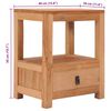 vidaXL Κομοδίνο 40 x 30 x 50 εκ. από Μασίφ Ξύλο Teak
