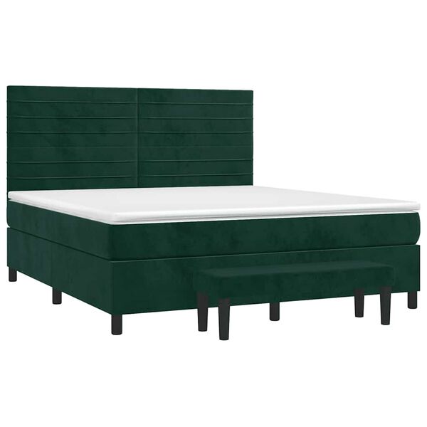 vidaXL &Kappa;&rho;&epsilon;&beta;ά&tau;&iota; Boxspring &mu;&epsilon; &Sigma;&tau;&rho;ώ&mu;&alpha; &Sigma;&kappa;&omicron;ύ&rho;&omicron; &Pi;&rho;ά&sigma;&iota;&nu;&omicron; 180x200&epsilon;&kappa;. &Beta;&epsilon;&lambda;&omicron;ύ&delta;&iota;&nu;&omicron;