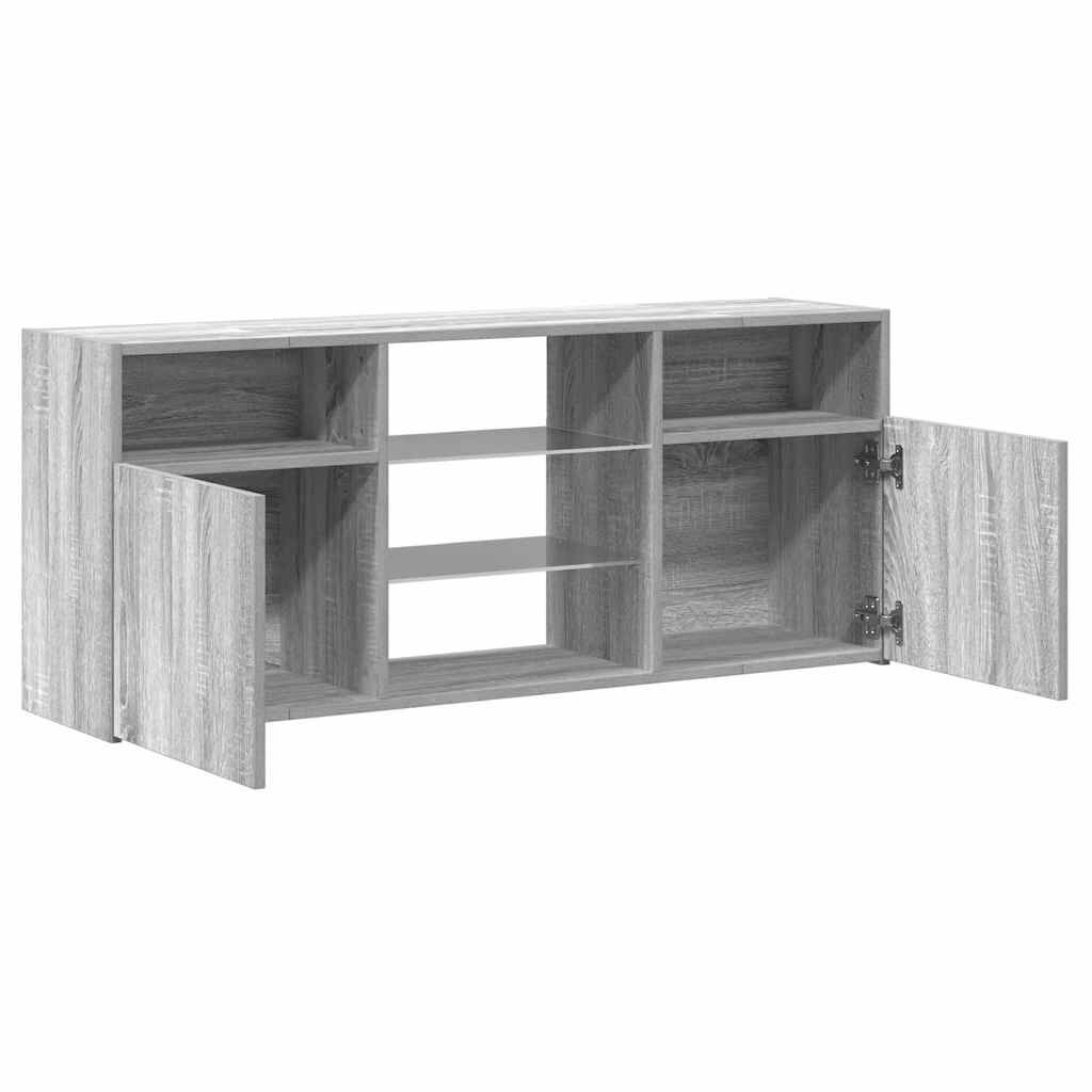 vidaXL Έπιπλο Τηλεόρασης με LED Γκρι Sonoma 120 x 30 x 50 εκ.