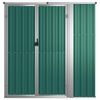 vidaXL Αποθήκη Εργαλείων Κήπου Πράσινη 161x89x161 εκ. Γαλβαν. Ατσάλι