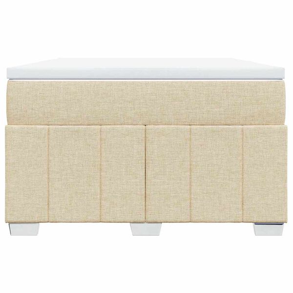 vidaXL &Kappa;&rho;&epsilon;&beta;ά&tau;&iota; Boxspring &mu;&epsilon; &Sigma;&tau;&rho;ώ&mu;&alpha; &Kappa;&rho;&epsilon;&mu; 120x200 &epsilon;&kappa;. &Upsilon;&phi;&alpha;&sigma;&mu;ά&tau;&iota;&nu;&omicron;
